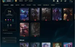 Conta platina 4 com 95 champs e 79 skin +1 Prestigio do Sett
