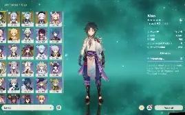 Conta genshin impact 6 personagens 5 estrelas + xiao/ganyu