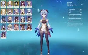 Conta Genshin Impact com Venti Ganyu e Kokomi