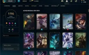 Conta league of legends +190 skins