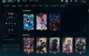 Conta league of legends +190 skins