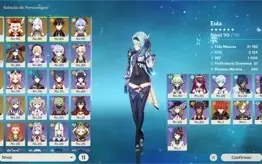 EULA C1, ZHONGLI C1 +OUTROS PERSONAGENS E ARMAS T5