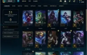Conta DIAMANTE 2 com 73% de win rate, 22 champs e 2 skins