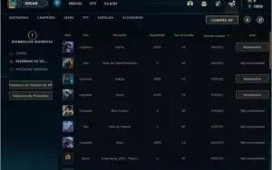 Conta DIAMANTE 2 com 73% de win rate, 22 champs e 2 skins