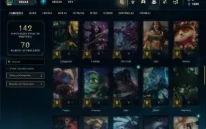 Conta Unranked com 65 Champs e 24 Skins