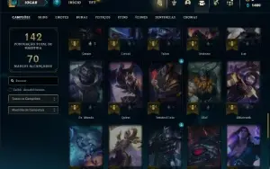 Conta Unranked com 65 Champs e 24 Skins