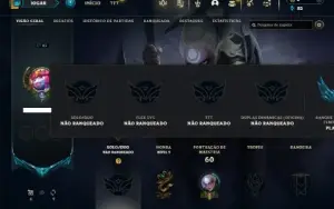 Unranked com 50 Champs e 8 Skins ( Ex Platina )