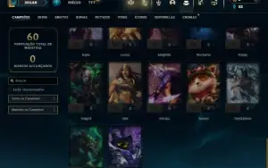 Unranked com 50 Champs e 8 Skins ( Ex Platina )