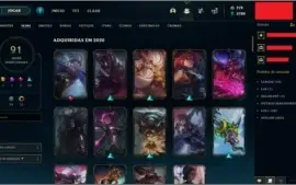 Conta LOL Diamante 100 skins