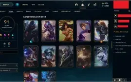Conta LOL Diamante 100 skins