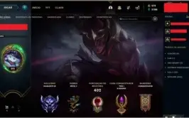 Conta LOL Diamante 100 skins