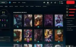Conta LOL Diamante 100 skins