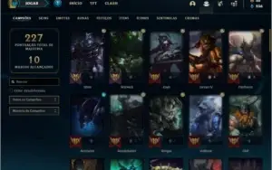 Conta prata 3 com 69 champs e 36 skins