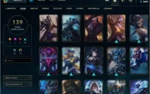 CONTA DIAMANTE 2 // 144 CHAMPIONS// 139 SKINS NV 220