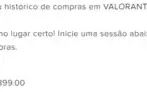 CONTA VALORANT D3/IMT R$899 GASTO