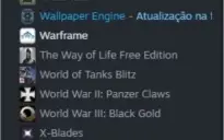 Conta steam, 5 anos de conta com 74 jogos.