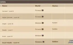 SORCERER 66 E PALADIN 45 EM FIRMERA RETRO PVP