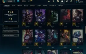 Unranked com 70 Champs e 21 Skins + 1 Fragmento