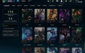 Unranked com 70 Champs e 21 Skins + 1 Fragmento