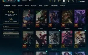 Unranked com 70 Champs e 21 Skins + 1 Fragmento