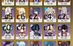Conta genshin AR 51 SERVER NA