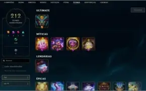 Conta League of Legends com 112 Skins