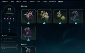 Conta League of Legends com 112 Skins