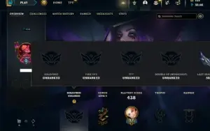 Unranked com TODOS os champs e 123 Skins + 2 Raras