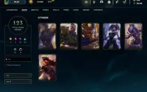 Unranked com TODOS os champs e 123 Skins + 2 Raras