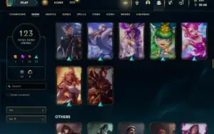 Unranked com TODOS os champs e 123 Skins + 2 Raras