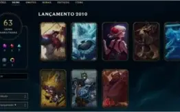 Conta League of Legends - 121 Campeões - Ouro 4