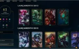 Conta League of Legends - 121 Campeões - Ouro 4