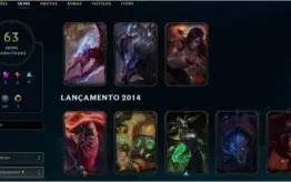 Conta League of Legends - 121 Campeões - Ouro 4