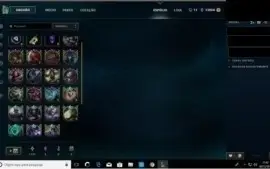 Conta Gold V, 103 skins  e quase todos os champions
