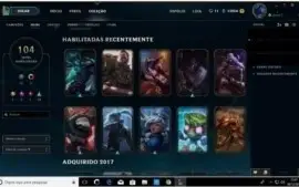 Conta Gold V, 103 skins  e quase todos os champions