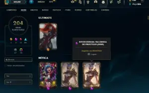 Prata 2 com TODOS os champs e 204 Skins ( TOP / JG / ADC )
