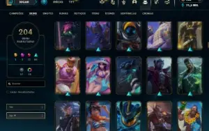 Prata 2 com TODOS os champs e 204 Skins ( TOP / JG / ADC )