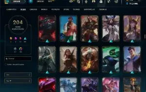 Prata 2 com TODOS os champs e 204 Skins ( TOP / JG / ADC )