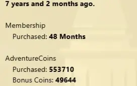 Conta AQW com HM, 10 donated, itens e badges raros