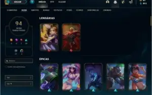 Conta ouro 2 com 134 champs e 94 skins ( MAIN ADC )