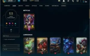 Conta Unranked com 52 Skins e 108 Champs