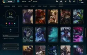 Conta Unranked com 52 Skins e 108 Champs