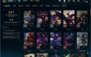 Conta Unranked com 52 Skins e 108 Champs