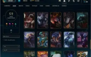 Conta Unranked com 52 Skins e 108 Champs