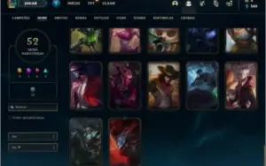 Conta Unranked com 52 Skins e 108 Champs