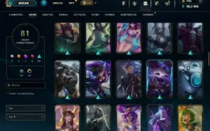Bronze 3 com TODOS os champs e 81 Skins + 1 Prestigio