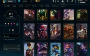 Bronze 3 com TODOS os champs e 81 Skins + 1 Prestigio