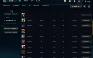 Conta prata 4 com 20 champs e 1 skin