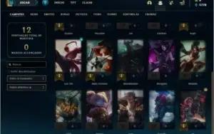 Conta prata 4 com 20 champs e 1 skin