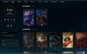 CONTA LOL - Platina 1 - Todos os Champions + 246 Skins